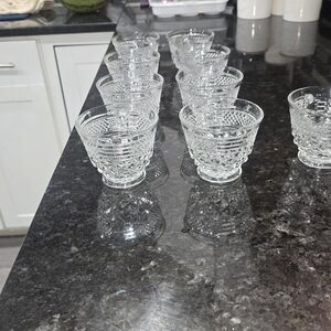 Anchor Hocking Clear Pressed Glass Dessert Cups - Set of 8